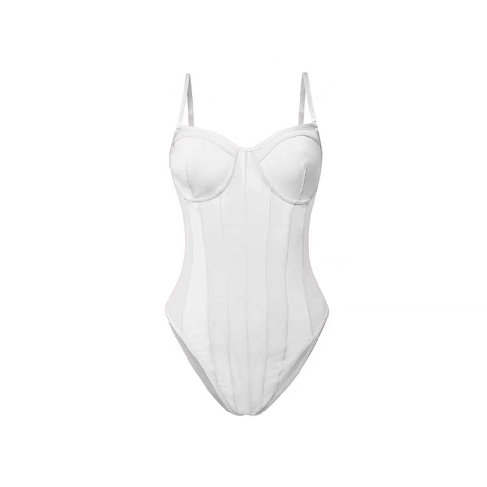 Комбинезоны без рукавов с глубоким V-образным вырезом, облегающий сетчатый боди, женская пляжная одежда, комбинезоны-майки, лето