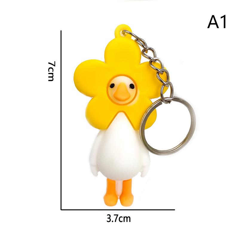 Милый брелок в виде цветка утки, животного, для женщин, мужчин, друзей, подарок, креативный, забавный, мультяшный, гусь, кукла, сумка, коробка, автомобильный ключ, ювелирные изделия