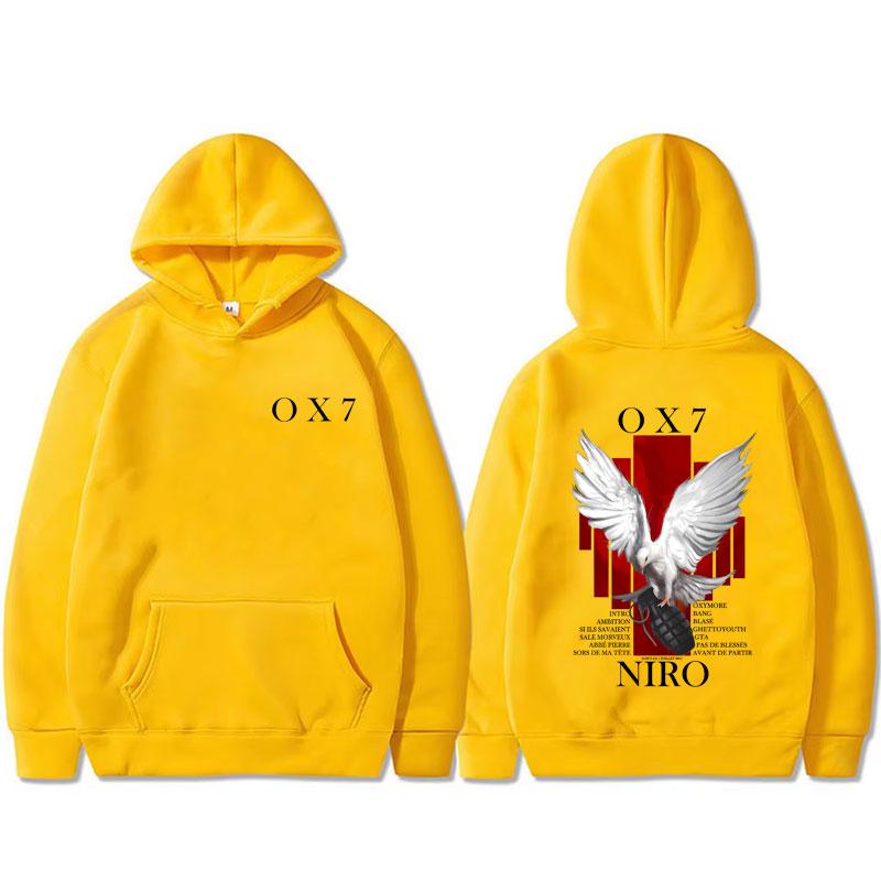 Худи с графикой альбома рэпера Niro OX7 Мужская Женская Хип-хоп Мода Поп-музыка Толстовка Мужские Повседневные худи