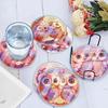 6 PCS Diamond Painting DIY Coaster Special Shape Acrylic Diamond Painting Crafts Coaster Washable with Holder