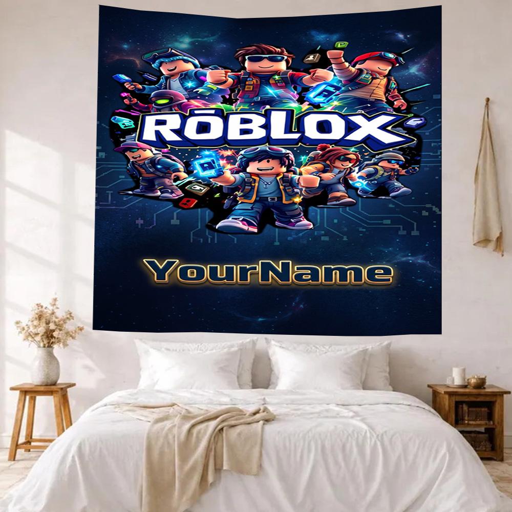Roblox Custom Your Name Wall Decor Tapestry Art For Pet Memorial Birthdaywedding Party Backdrop Family Gift