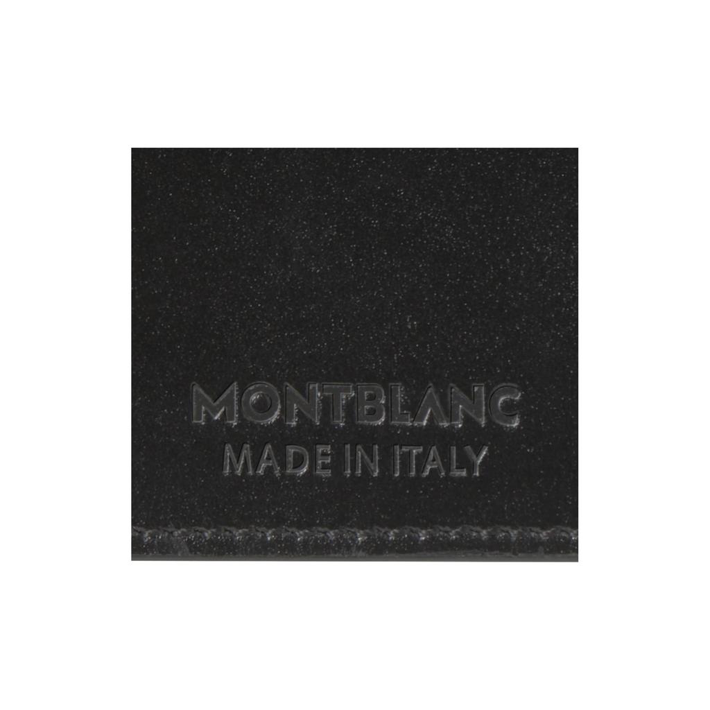 Montblanc Classic Brand Logo Calfskin Card Holder Unisex Accessories Black MB198321