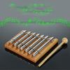 Yibuy 7-Tone Wooden Percussion Chime, Energy Chime with Gentle Tone, Wooden Mallet and 7 Solid Aluminum Tubes, Educational Musical, Meditation Music C