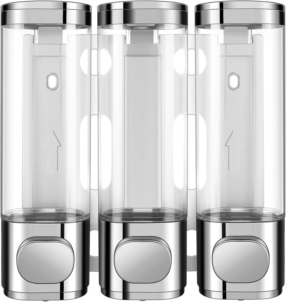 Настенный дозатор и органайзер для душа для ванной комнаты 3-в-1 - можно использовать для шампуня, кондиционера, лосьона для тела, мытья тела, ванной комнаты