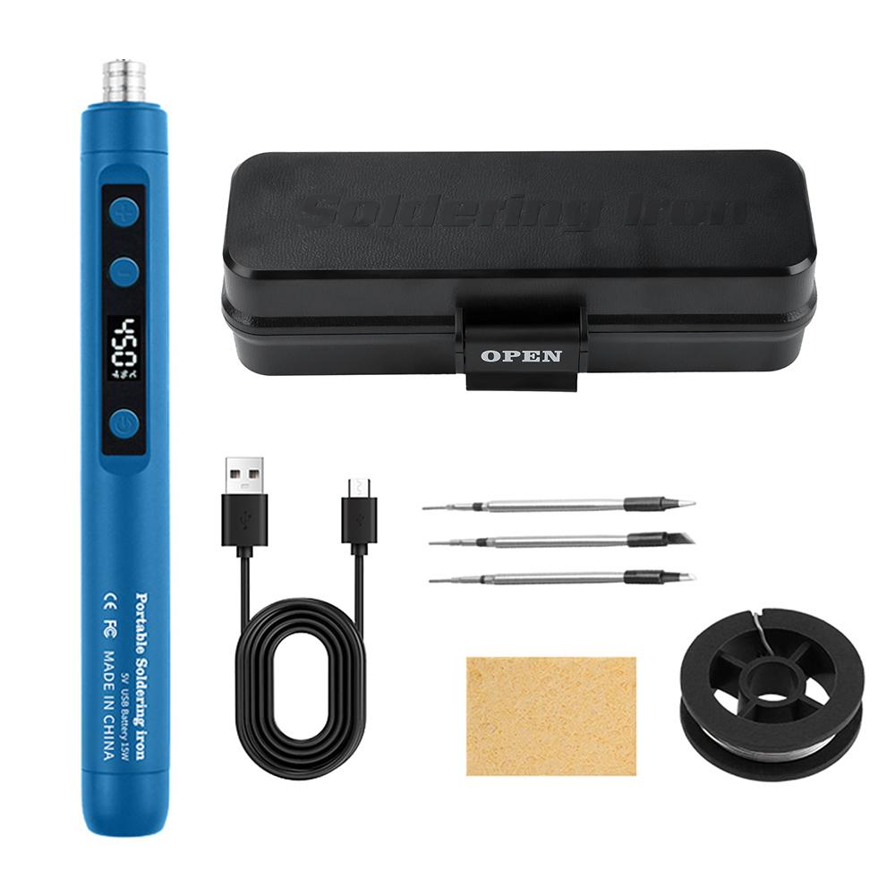 USB Type-C Digital Electric Soldering Iron Kit Intelligent Temperature Adjustable Wireless Welding Pen Solder Irons Repair Tool