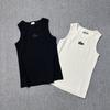 Mens Slim Fit Workout Tank Top Heavy Embroidery Knit Gym Sports Streetwear