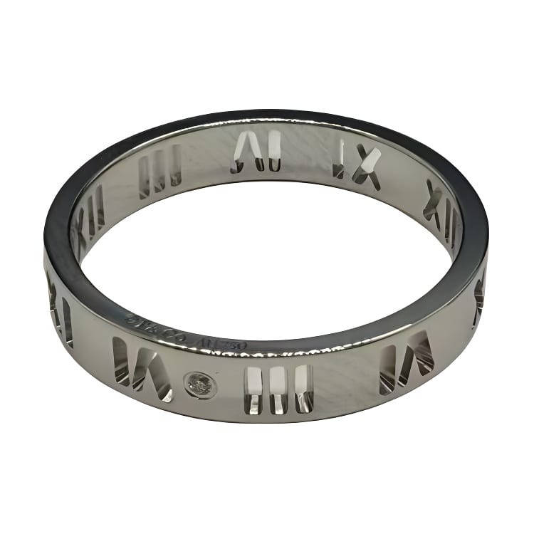 TIFFANY & CO. Atlas Diamond Rings Unisex Silver 30480597-
