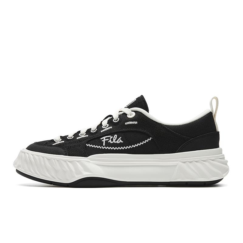 Fila FOSSO 1+ Износостойкие Легкие Дышащие Низкие Кеды Женские Черный/Молочно-Белый F12W622307FBG