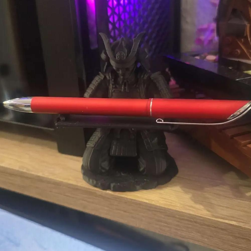 3D Printed Samurai Pen Holder Japanese Soldier Pencil Rack Writing Brush Stand Desk Stationery Organizer Tary Office Ornament