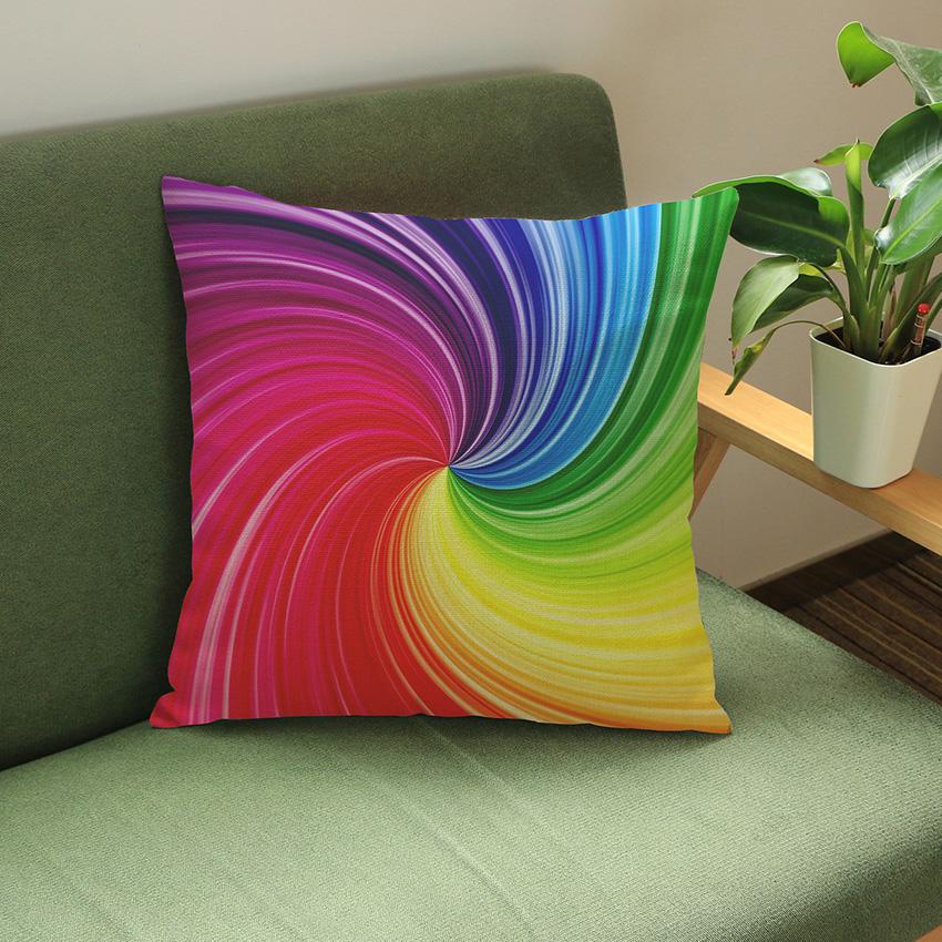 Красочные геометрические кубики с пятнами, домашний декор, подушки, декоративная наволочка для дивана, современные вращающиеся наволочки с геометрическим движением