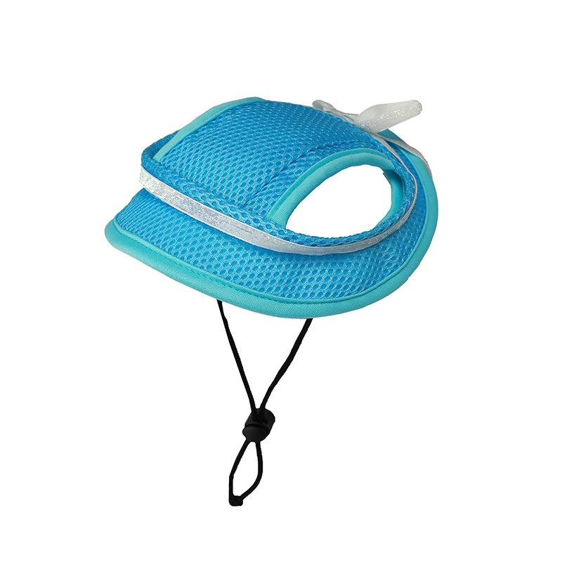 Summer New Breathable Sun-Protective Princess-Style Mesh Fabric Pet Hat for Cats & Dogs with Ear Holes Polyester in Stock