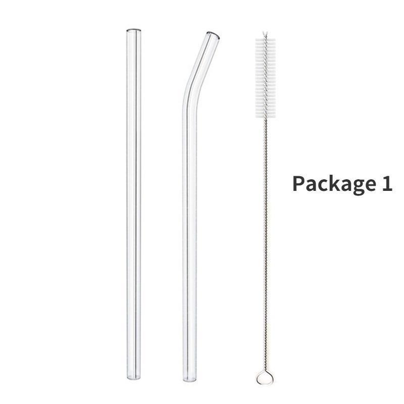 Соломинки из боросиликатного стекла, экологически чистые многоразовые соломинки для коктейлей, барных аксессуаров, соломинки с кисточками