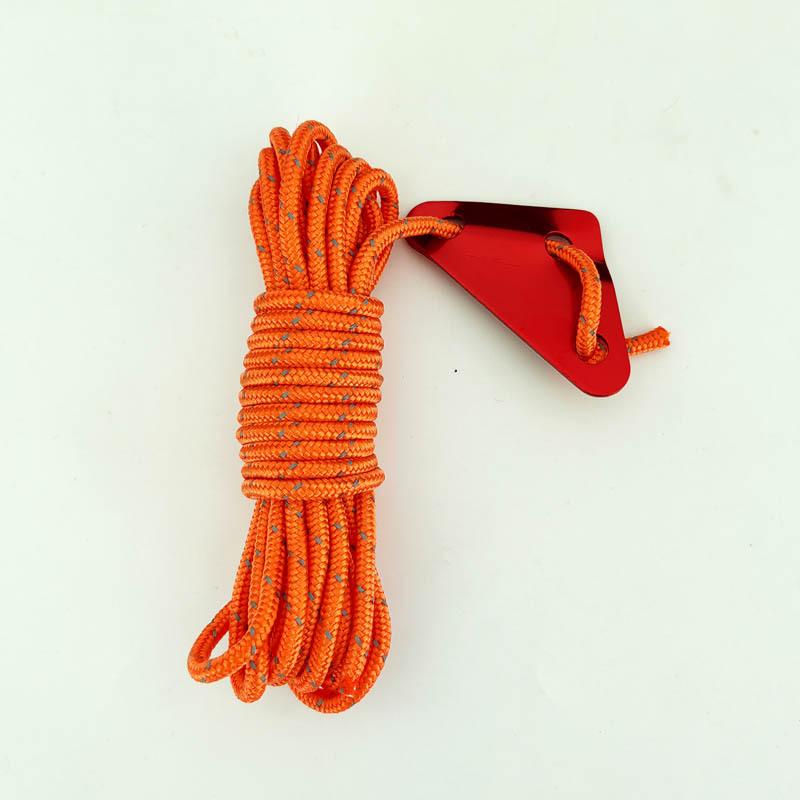 5 мм светоотражающий ветрозащитный трос для кемпинговой палатки с треугольной пряжкой, длина 4 м