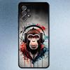 Monkey Music Meme Phone Case For Samsung S25,S24,S21,S22,S23,S30,Ultra,S20,Plus,Fe,Lite,Note,10,9,5G Black Cover