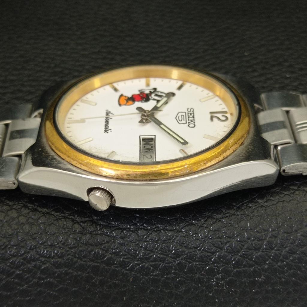 ПОДЛИННЫЕ ВИНТАЖНЫЕ МУЖСКИЕ ЧАСЫ SEIKO 5 AUTOMATIC 7009A ЯПОНИЯ С БЕЛЫМ ЦИФЕРБЛАТОМ a701680-5