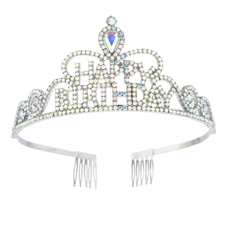 Европейские и американские модные головные уборы Свадебная корона невесты Аксессуары Бриллиантовые детские повязки на голову на день рождения Повязки на голову принцессы Модные