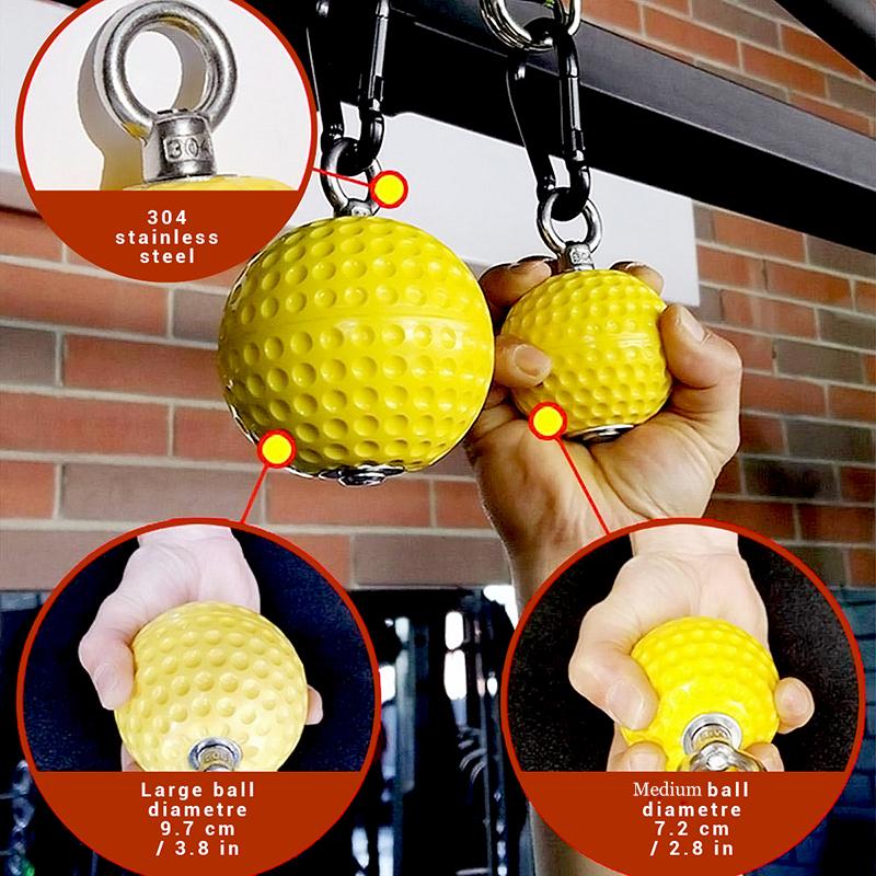 Climbing Pull Up Ball Hold Grips Non Slip Hand Grips Strength Trainer Exerciser for Pull Up