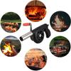 Portable Hand Crank BBQ Blower Fan , Ergonomic Air Blower with Detachable Handle, Compact Lightweight Design for Grill