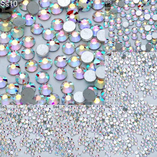 1440 шт., белые стразы AB DIY с плоской задней поверхностью для дизайна ногтей, чехол для телефона, декор, подарок