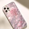 Прозрачный чехол с рисунком Розовой Розы, противоударный, для iPhone 14/15/16/17 Pro Max