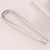 U-Shaped Hair Fork Elegant Golden Silver-color Alloy Anti-slip Long Thick Hair Updo Bun French Hair Pin Stick Women Girls Hair Accessories