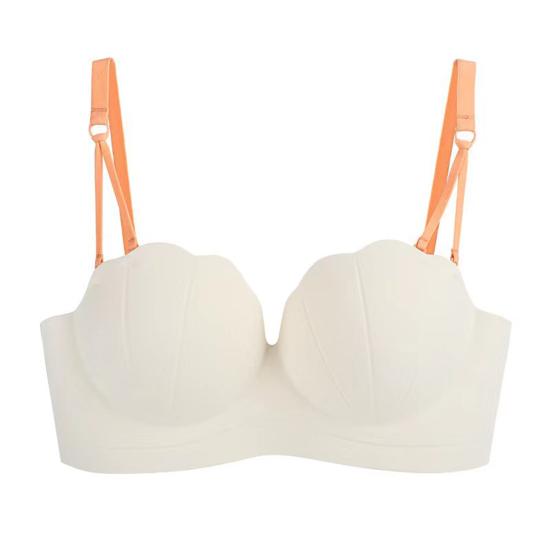 Женский невидимый бюстгальтер, женский бюстгальтер без бретелек, противоскользящая полоска, пуш-ап, без стального кольца, сплошной цвет, застежка сзади, съемные бретели, нижнее белье