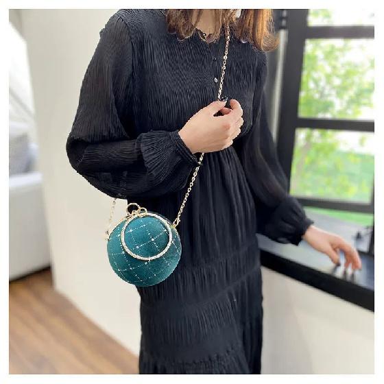 Портативные вечерние сумки с круглым кольцом, металлическая велюровая круглая сумка с шариками, элегантная роскошная сумочка-клатч с помадой, свадебные кошельки с бриллиантами