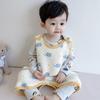 Cotton Padded Sleeveless Toddler Sleep Sack With Legs Split Winter Fall Anti-Kick Warm Sleepwear Boys Girls 1-3 Years