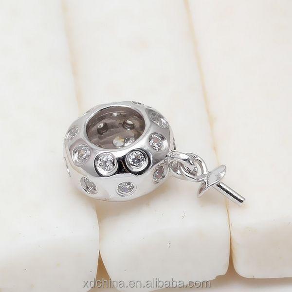XD SB138 925 Sterling Silver Jewelry Settings Semi Mount for Pearl Sterling Silver Pendant Settings