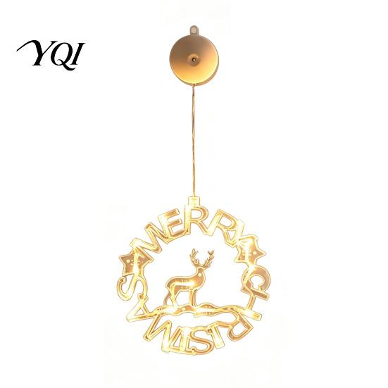 Suction Cup LED String Lights Christmas Star Window Light, Tree Letter Hanging Lamp Battery Operated Lamps for Glass, Decorative Neon Signs
