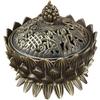 SENYON Lotus Flower Incense Burner, Aromatherapy Incense, Incense Sticks, Asian Style (Bronze)