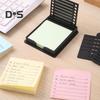 Sticky Note Holder with 5 Stencil 3" X 3" Sticky Pads Dispenser with Line Box Drawing Template Memo Pad Organizer for Home Office School