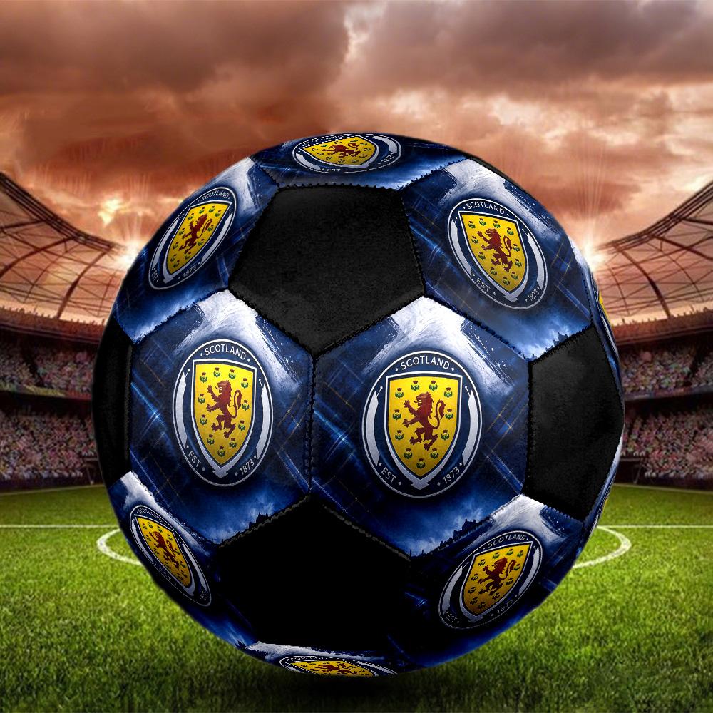 Scotland National Football Team Soccer Ball Colorful All Ages Machine Stitched PVC Competition Ready Durable High-Bounce.SIZE5