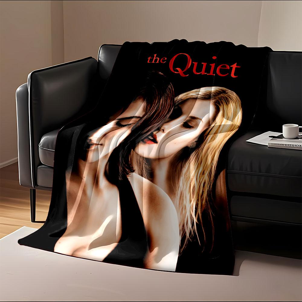 Two women in contrasting poses with a dramatic and intimate visual tone. for all seasons blanket lunch break throw gift