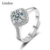 Классическое кольцо Lindon из медного сплава с цирконом, женские ювелирные изделия, свадебный подарок, вечеринка