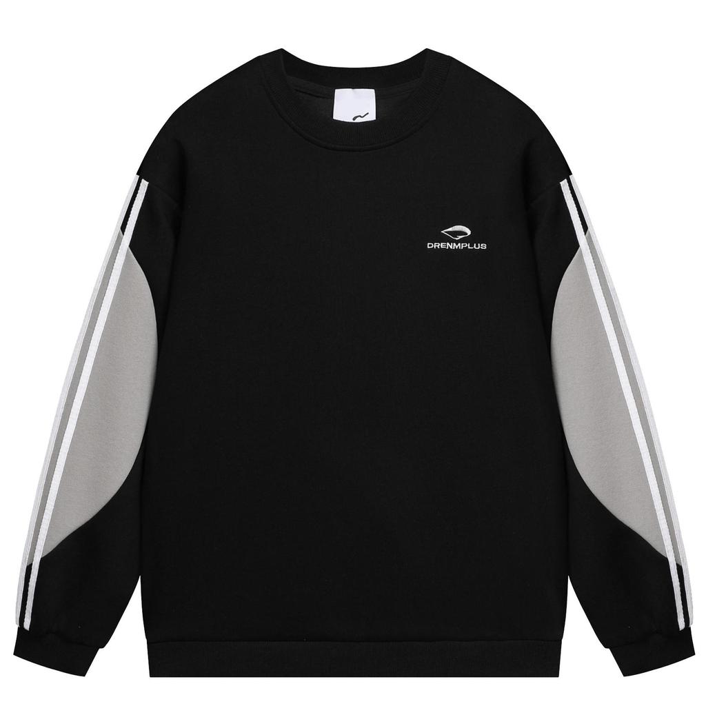 Streetwear Round Neck Warm Hoodie Sport Long Sleeves Shirt