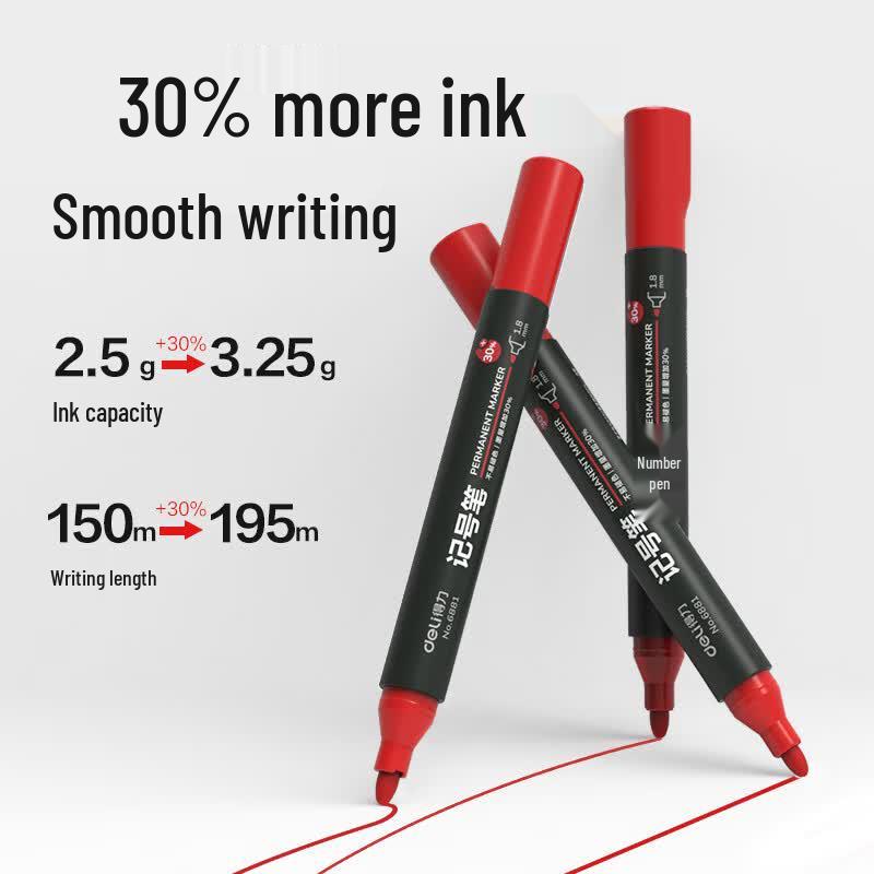 Deli Broad Tip Oil-Based Marker Pen