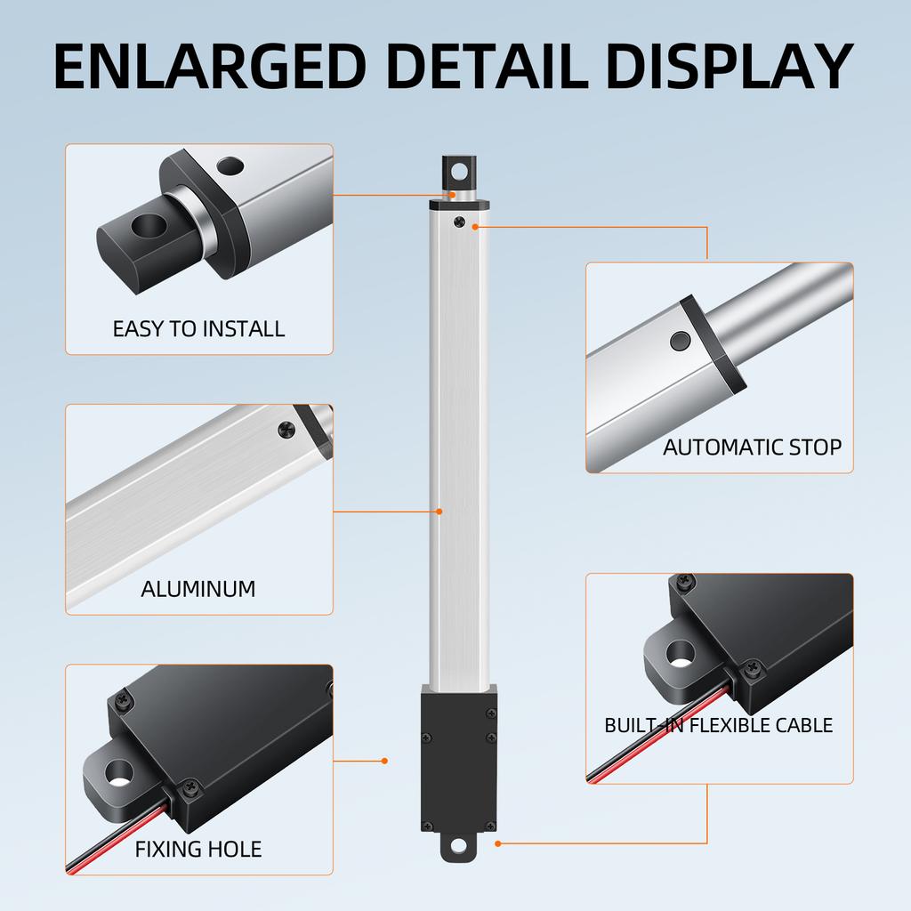Mini telescopic linear actuator small micro 6V/12V/24VDC electric reciprocating lifting linear actuator suitable for robots