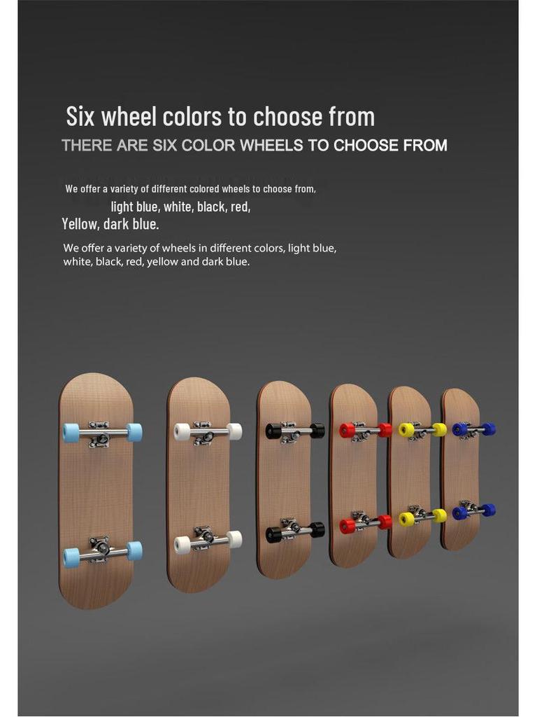 Maple Wood Finger Skateboard - Professional & Beginner Style, Novelty Flip with Bearing Wheels, Wang Yibo Edition