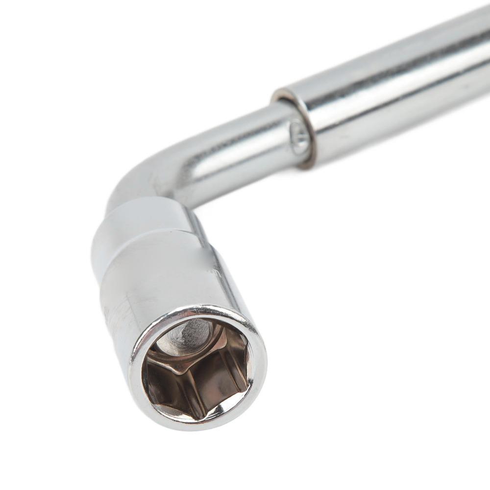 Telescoping L Type Wheel Wrench 17/19mm and 21/22mm Sockets Tire Iron Wrench  Auto Repair