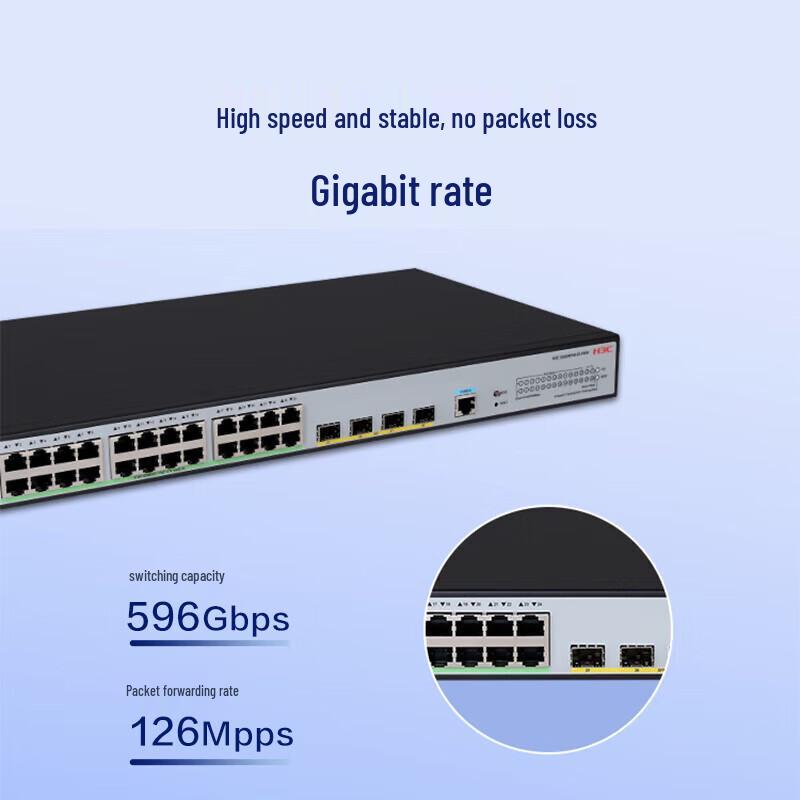 H3C S5024PV6-EI-PWR 24-Port Gigabit PoE+ Enterprise Switch