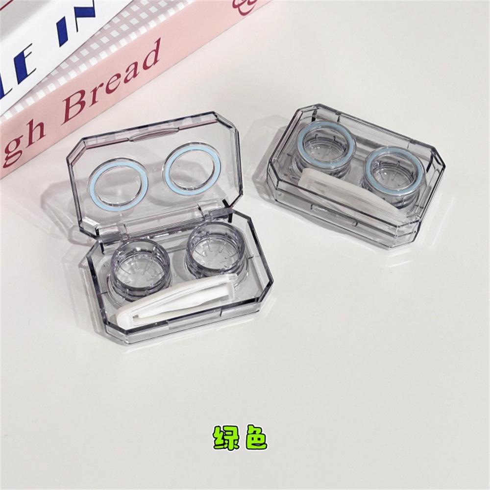 Ins Contact Lens Box Transparent Travel Contact Lens Holder Portable Lens Case Eco-Friendly For Pocket Compact Storage Makeup