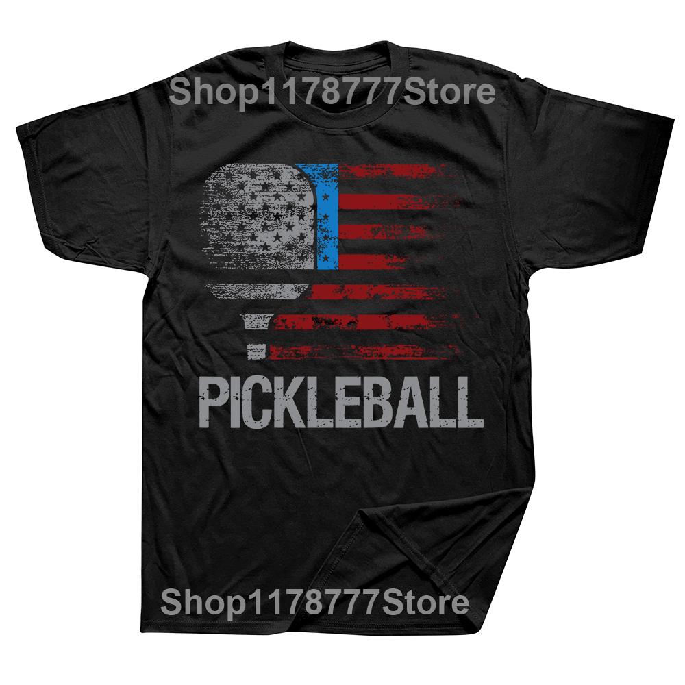 Vintage Dink Responsibly Funny Pickleball TShirts for Men Round Neck Cotton T Shirts Short Sleeve Tees Gift Idea Clothing