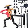 Jianghu Chivalry 3D-печатная игрушка 13 Счастливый Робот Манекен Модель Суставы Подвижные Фигурка Воина Настольный Декор Готовые Украшения