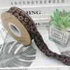 Romantic Camellia Embossed Satin Ribbon for Flower Bouquet Packaging and DIY Bows