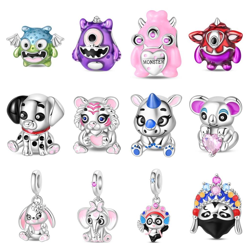Charming One-Eyed Monster Beads Rabbit Koala Pendant Handmade Jewelry Accessories Bracelet Beading Supplies