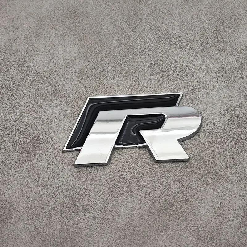 BSL1 Emblems 3D Metal R Line R Logo Front Grill Emblem Car Rear Trunk Sticker For Volkswagen VW R Line Golf 4 5 6 7 Touran Polo Acces ld2