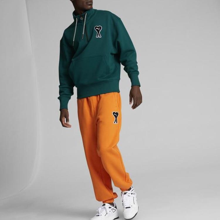 PUMA X Ami Half Zip Sweatshirt 'Green' Men's 535993-24