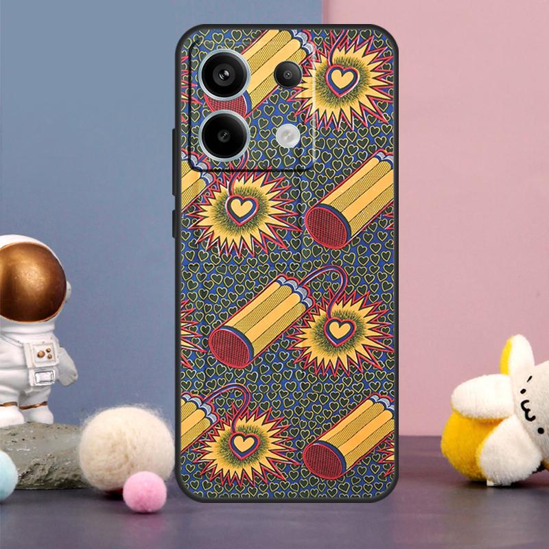 Чехол с африканским восковым принтом для Xiaomi Redmi 13C 12 12C 9C 10C Redmi Note 11 12 13 Pro 9 10 10S 11S 12S Задняя крышка