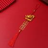 1pcs 2026 Year Of The Horse Golden Plastic Zodiac Horse Pendant Lucky Spring Festival Home Car Hanging Ornaments New Year Gifts